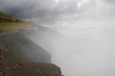 active crater Santiago of volcano Masaya