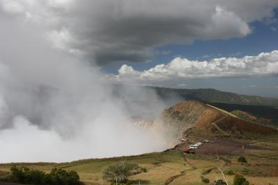 active crater Santiago of volcano Masaya