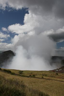 active crater Santiago of volcano Masaya