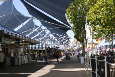 Walkway past games