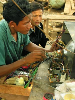 Roadside TV Repairs - Southern Laos