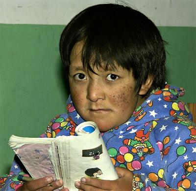 Shy Tibetan Schoolgirl