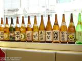 sake bottles at Ninniku-ya in Causeway Bay