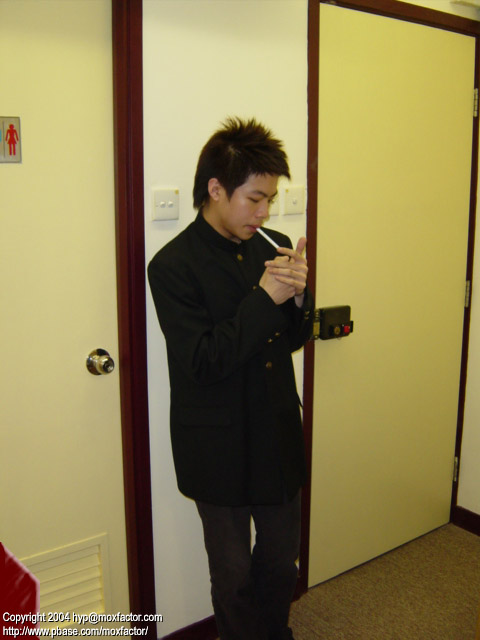 my friend wanted to try my japanese school uniform 02