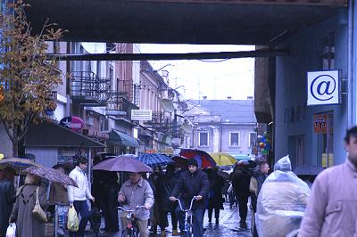 rainy street in muchachevo