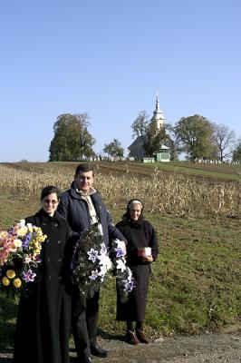 on the path to the cemetery