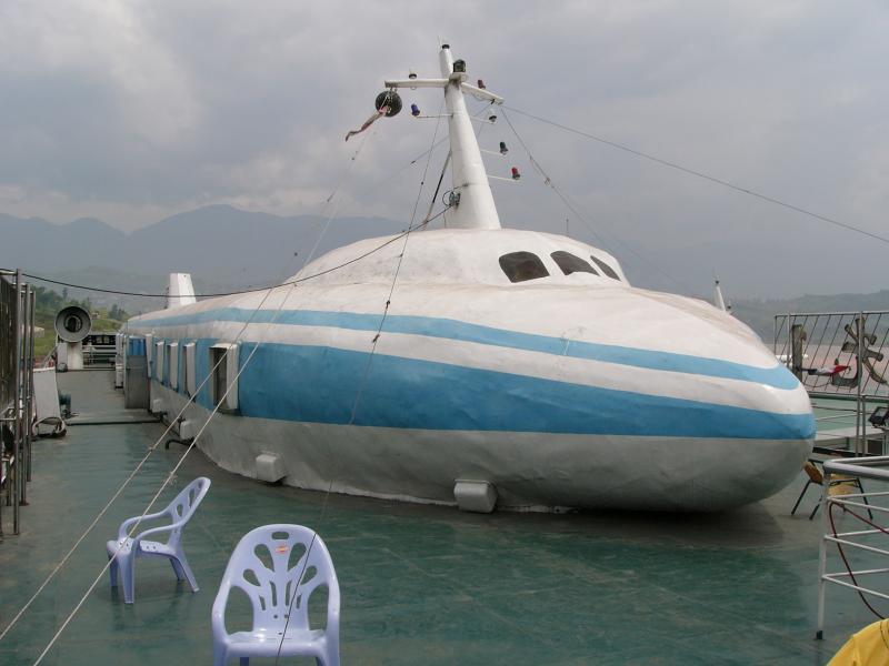 An aeroplane on the top deck!