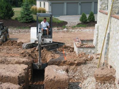 Me digging for the footings