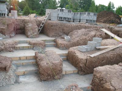 concrete is poured