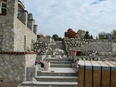 steps are poured and veners are nearly done