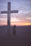 cross at sunrise