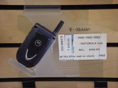 Motorola V66  free with activation