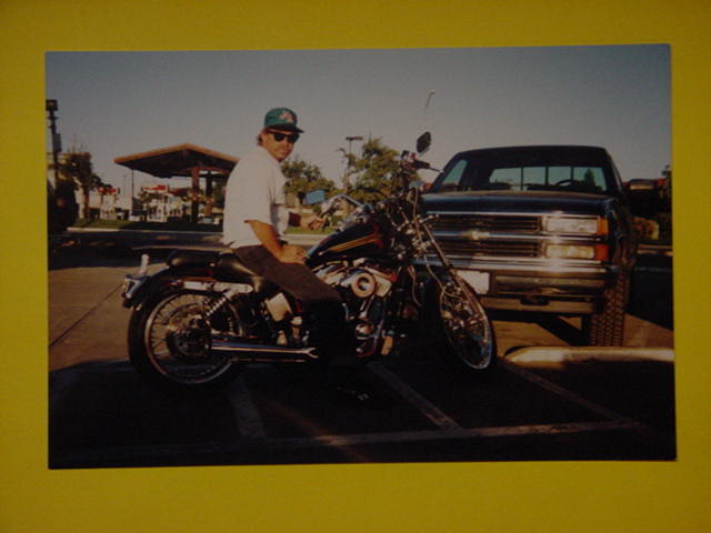 Breck Brubaker <br>and his Harley chopper