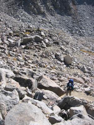 Climbing up to the pass