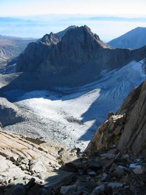 Looking over at the glacier