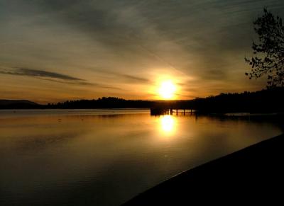 sunrise over a Scottish Loch..