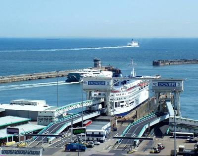 the busy port of Dover..