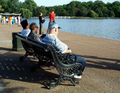 relaxing by the Serpentine