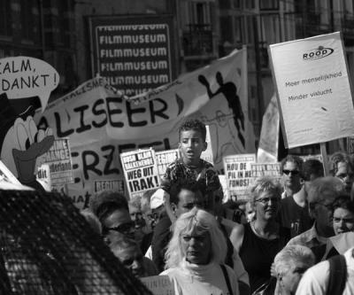 Protest against the Dutch government 2003