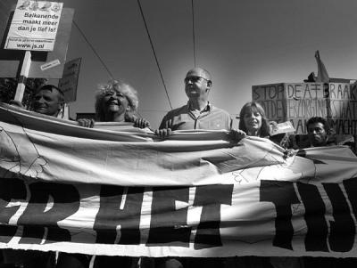 Protest against the Dutch government 2003