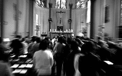 Communion in a church