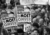 Protesting against the Dutch government 2004