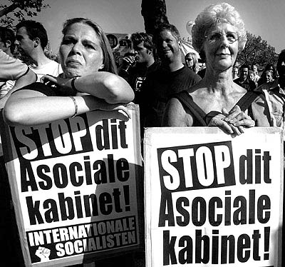Protest against the Dutch government 2003