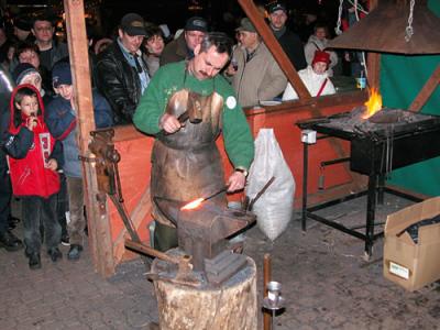 Blacksmith at Vorosmarty christmas fair