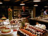 Laurie providing proof of the spread at the Al Bustan -- something like 27 different deserts to choose from.