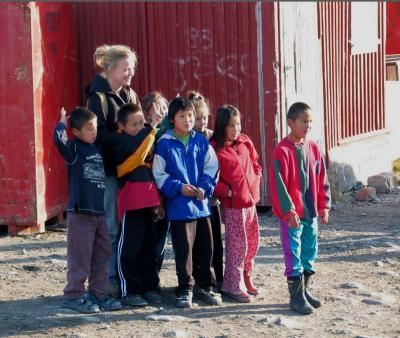Inuit Kids and Danish Teacher