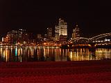 Pittsburghs Riverfront and Smithfield Street Bridge on Light Up Night