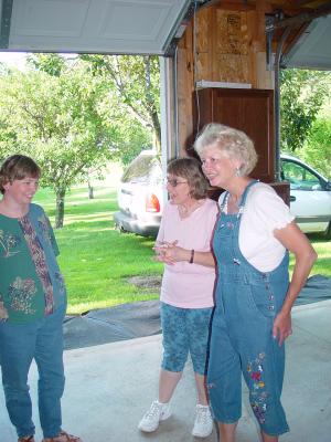 SARA WITH OUR NEIGHBOR LOUISE AND NANCY