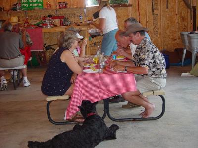 LAURIE AND DAVE WIPPERFURTH WITH WOLF-GOOD DOG