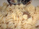 sliced black truffles and pasta