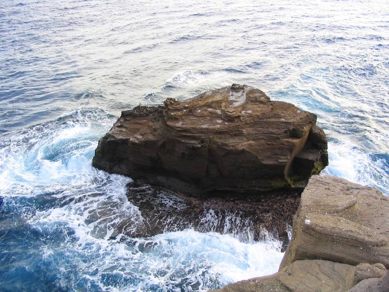 Godzilla emerging at Spitting Caves