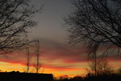 resplendent cloud right after sunset