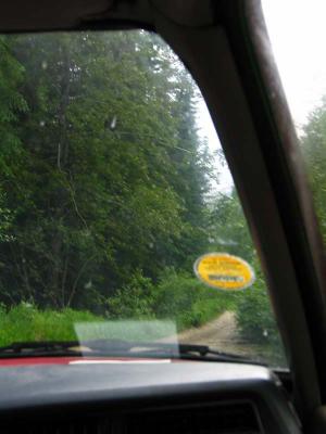 After getting glimpses of alpine peaks, we were bouncing in our seats more than the car was!!!