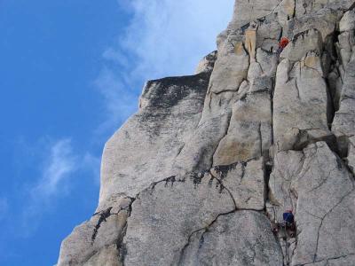 Climbers on another route...