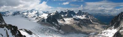 Looking out (NW) over the Howser Glacier