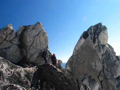 Queueing at the 5.4 crux!