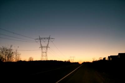  Power-lines at sunset