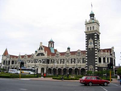 Dunedin's magnificent train station at Anzac Avenue