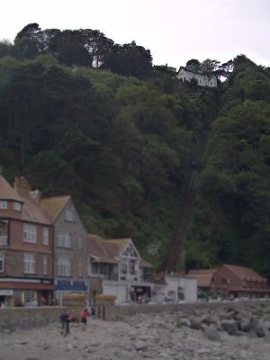 Lynmouth, our hotel at top right.
