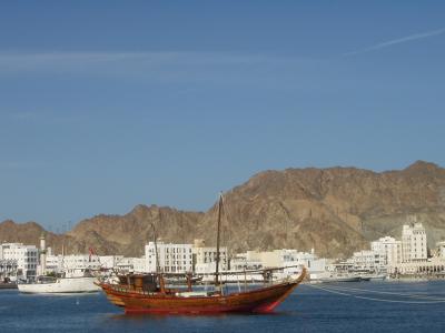 The bay, an old dhow