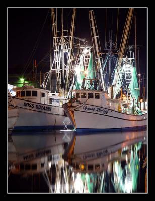 Shrimp Boats at Nightby pablo