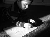 children, black and white, lifestyle