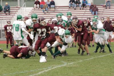 Nathan Wood running up the middle