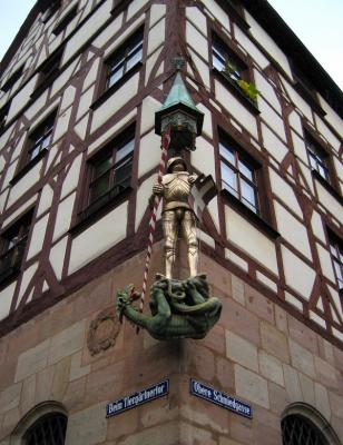 Nuernberg, St. Georg at the corner
