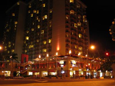 Our Hotel at Night