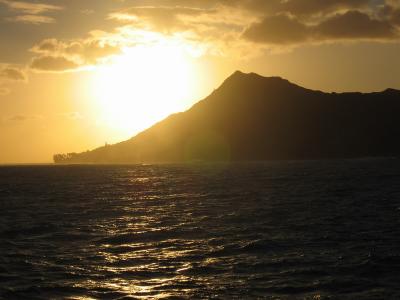 Sunset over Diamond Head